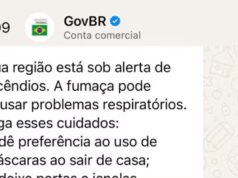 Governo federal dispara alerta de incêndio pelo WhatsApp a moradores de áreas atingidas no AM