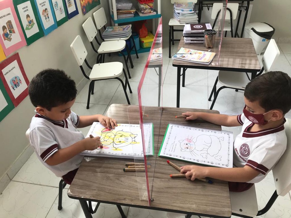 Instituições que decidirem retomar aulas para crianças de até 5 anos precisam garantir cumprimento de medidas sanitárias. — Foto: Arquivo Pessoal2