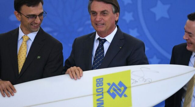 Presidente Jair Bolsonaro durante a cerimônia de lançamento do Plano Nacional do Desporto João Gabriel Rodrigues/Estadão Conteúdo