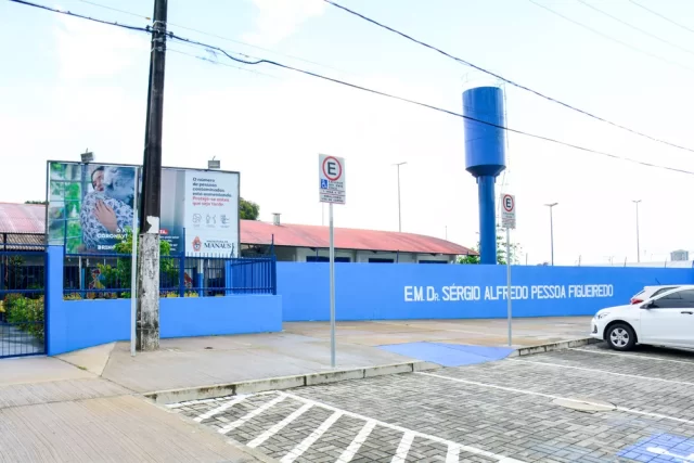 Escola Municipal Dr. Sérgio Alfredo Pessoa Figueiredo, na Zona Sul de Manaus. — Foto: Divulgação/Semcom