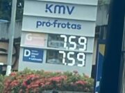 Preço da gasolina tem segundo aumento em menos de um mês e chega a R$ 7,59 em postos de Manaus