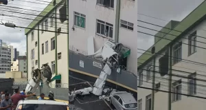 Avião de pequeno porte cai e atinge prédio em Belo Horizonte