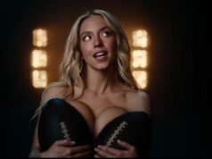 Atriz Sydney Sweeney posa nua em propaganda com temática esportiva e gera crítica de atletas