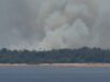 Fumaça encobre pontos em Manaus após forte incêndio atingir área de vegetação no distrito de Cacau Pirêra